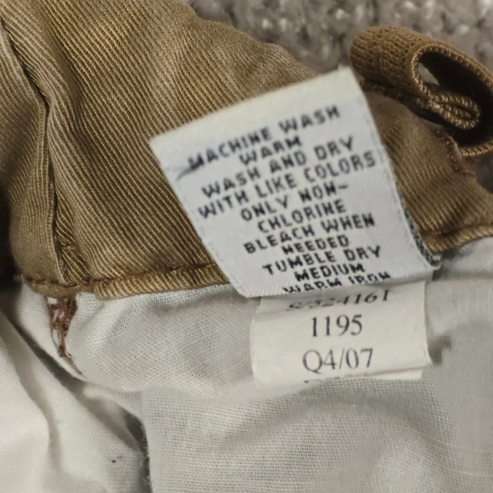 Old Navy Surplus Co Boys 7 Cargo Pants Khaki Beige Zipper Ankle Vintage Y2K 2007